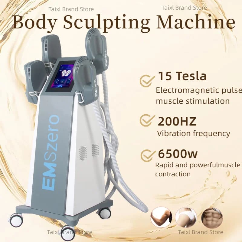EMSzero 15T 6500W Stimolatore Muscolare EMS RF Portatile per Scolpire il Corpo, Macchina Elettromagnetica per Dimagrimento e Perdita di Peso
