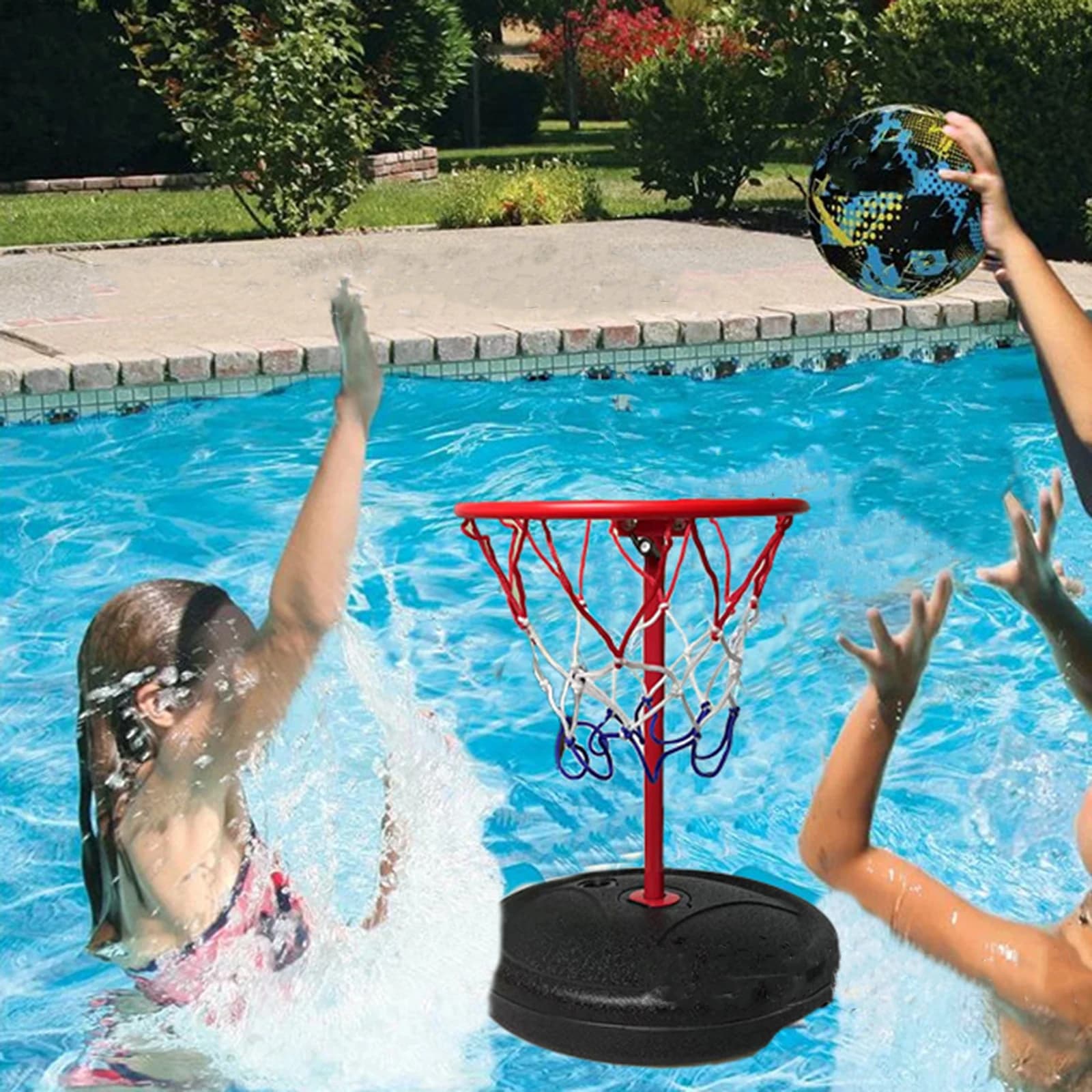 Basketball Basket for Pool with Interactive Games for Pool Accessories Portable Games for Kids Funny Gifts for Adult Children Family Party