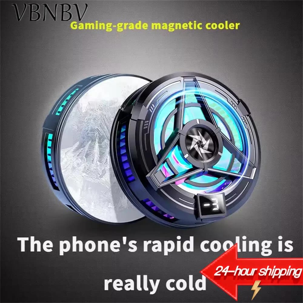 VBNBV SL17 Raffreddatore Magnetico per Telefoni 2 in 1 con Clip Posteriore, Ventola di Raffreddamento Rapido a Semiconduttore per Telefoni iOS e Android
