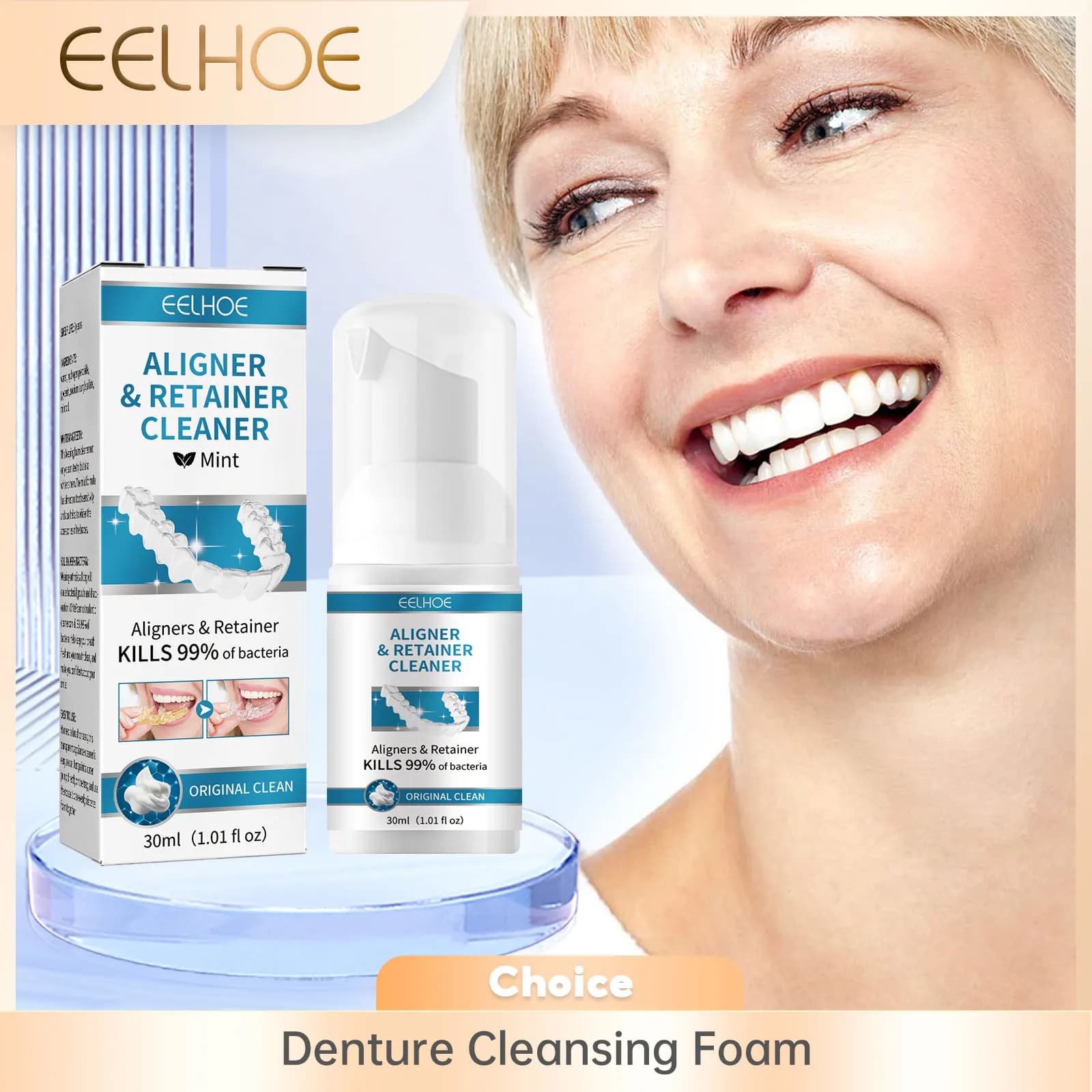Protesis Aligner Detergent Foam Cleaning Deep Remove Bretelle Macchie Reducing Odori Naughty Taste Whitening Denti Stop Clean Care 30ml