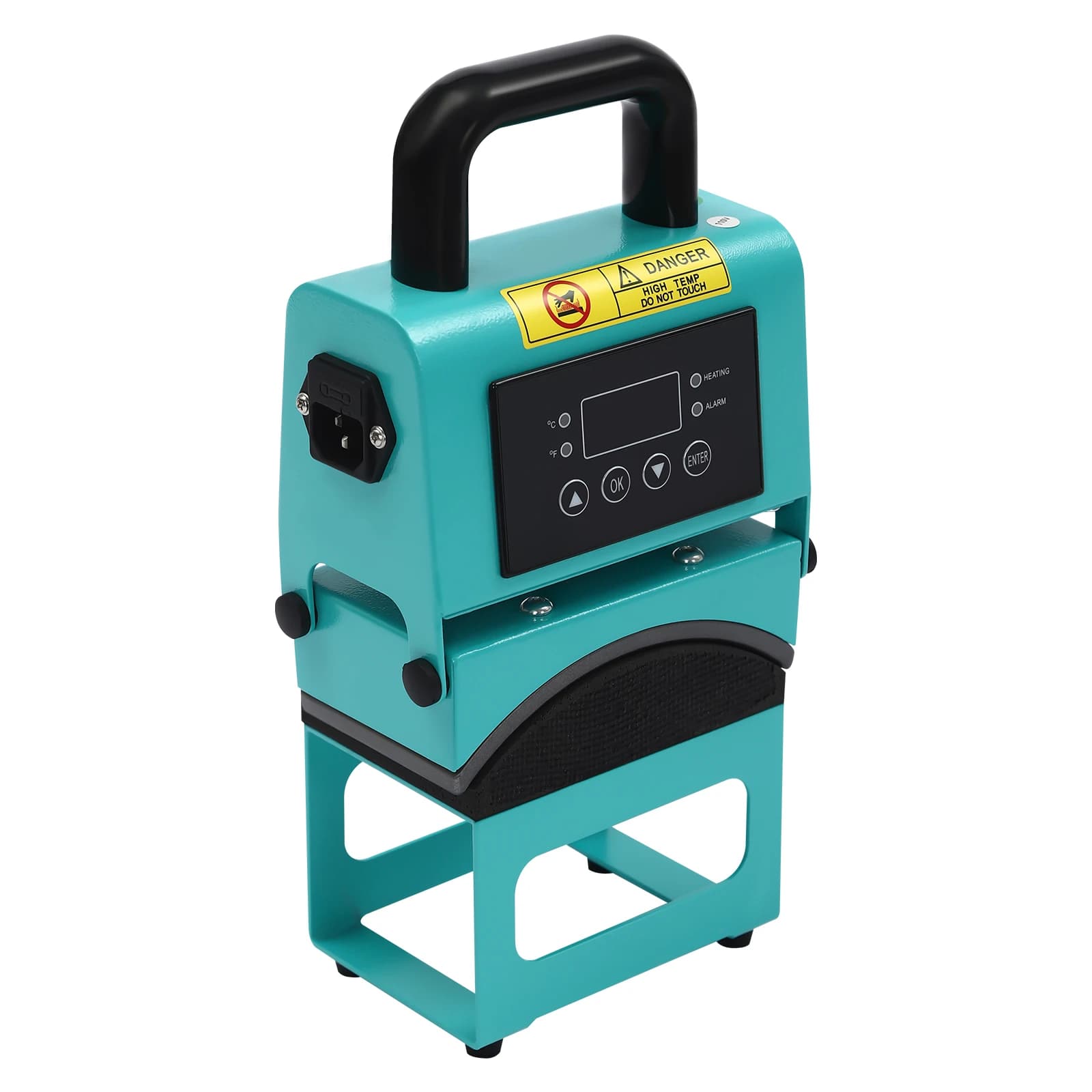 Blue cap press, hot press for cappucci, mini press for Easy, aluminum, iron, silicone, galvanic