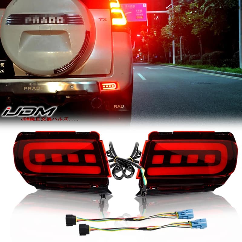 Per Toyota Land Cruiser Prado 150 LC150 FJ150 GRJ150 2010 - 2020 riflettore paraurti posteriore LED fanale posteriore per auto indicatore di direzione del freno