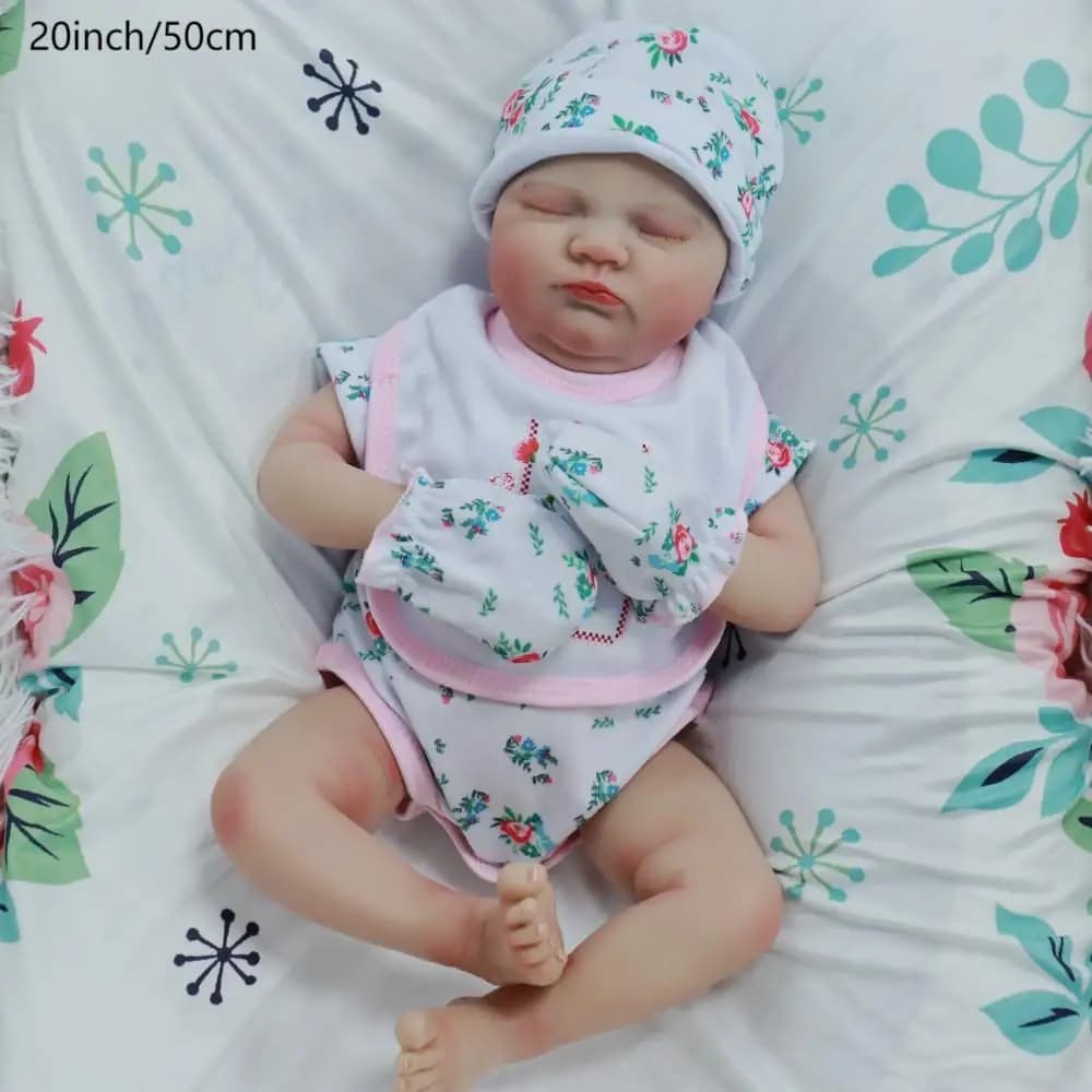 Bambole per bambini rinate realistiche: bambola realistica in vinile morbido e carino da 20 pollici, bambole gonfiabili della vita reale (SOLO BAMBOLA/SENZA ACCESSORI)