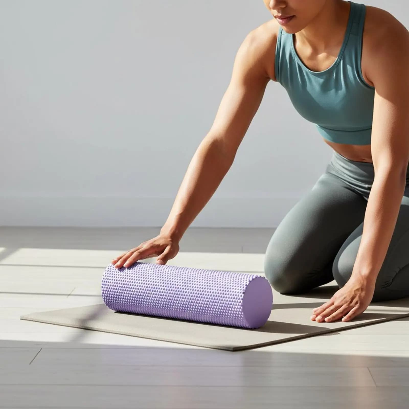 Solid EVA Foam Roller Yoga Column Muscle Release Massage Roller Back Lumbar Relief Training Tool For Beginner Pilates Fitness