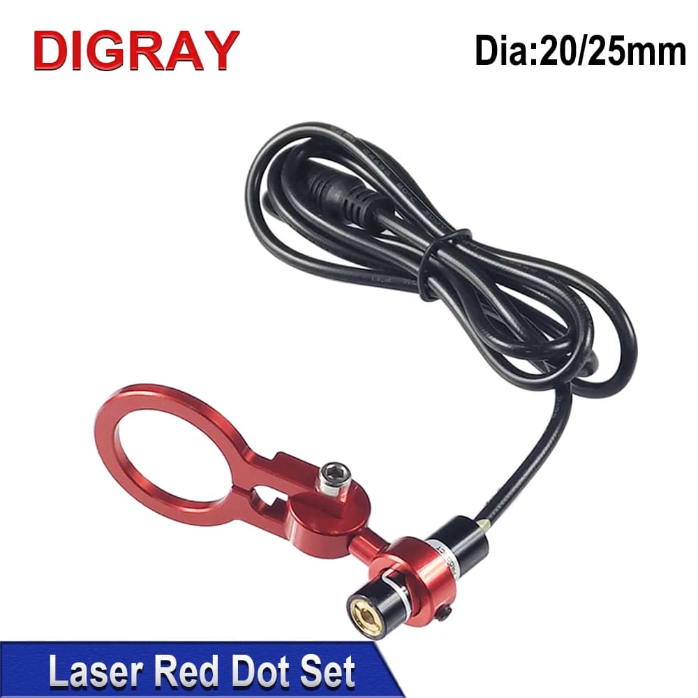 DIGRAY Dia: 20/25mm Set red dot support DC5V Module Deode positioning device for cutting head for laser engraving Co2 DIY
