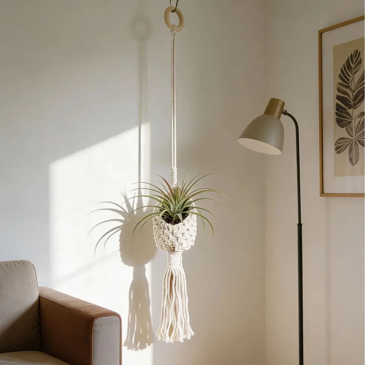 Teardrop Cotton Rope Hanging Storage Net Plant Fruit Macrame Wall Pocket 4 Colors