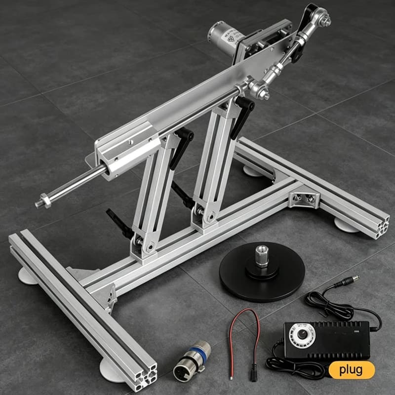 Attuatore Lineare Telescopico Regolabile 60mm-20mm con Staffa, Connettore 3XLR, Ventosa, Potenza 130RPM/230RPM 110V-240V