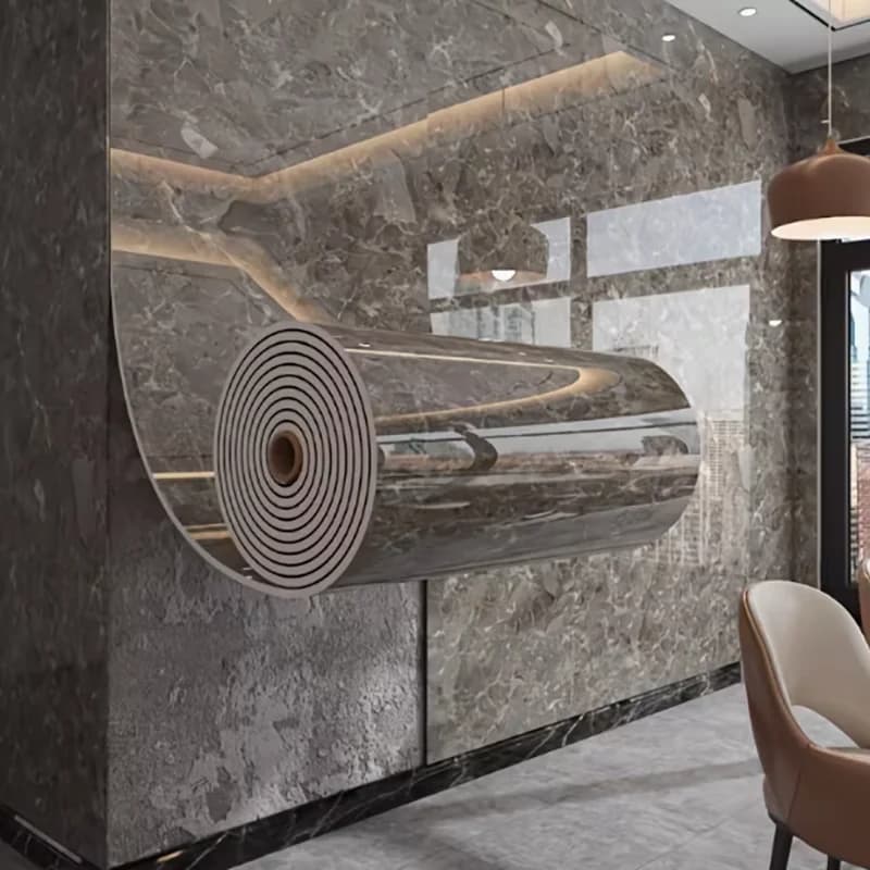 1 roll of foam marble wallpaper often self-adhesive wall sticker waterproof and antivigetative suitable for bedroom and living room
