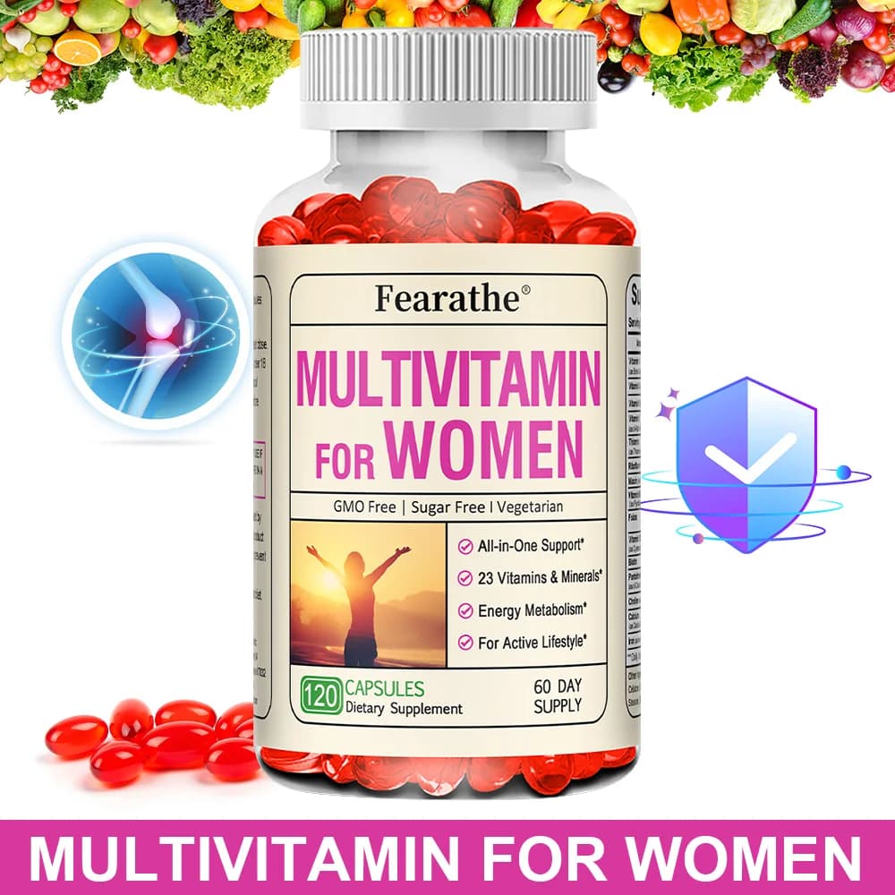 Women's Daily Multivitamin Supplement, Vitamins & Minerals, Supports Energy Stamina, Immunity, Cognitive & Overall Body Health