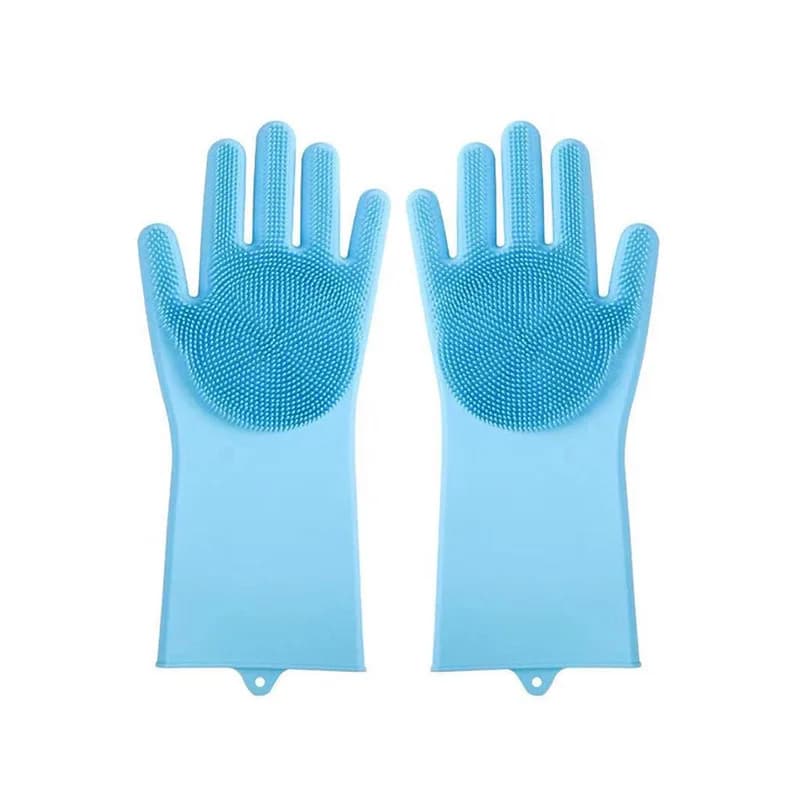 Guanti multiuso in silicone – Guanti domestici addensati per lavare i piatti, lavanderia e pulire