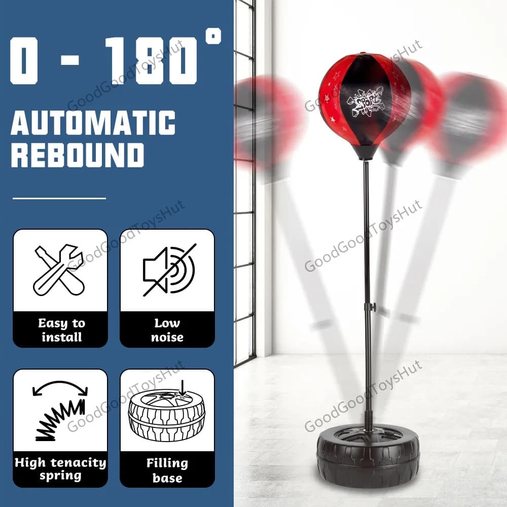 Palla da boxe con supporto regolabile, punzonatrice indipendente per giochi fitness indoor e outdoor