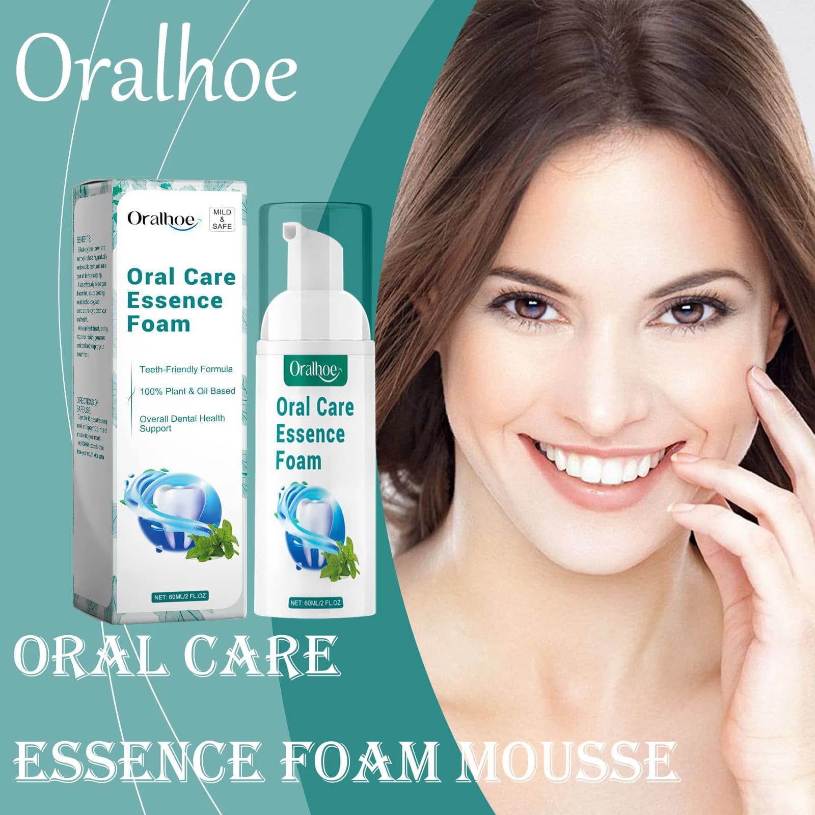 Oralhoe 60ml Tooth Whitening Mousse Dentifricio Foam Repair Gum Sweater Oral Update Schiarente Improved Yellow Tooth Mousse
