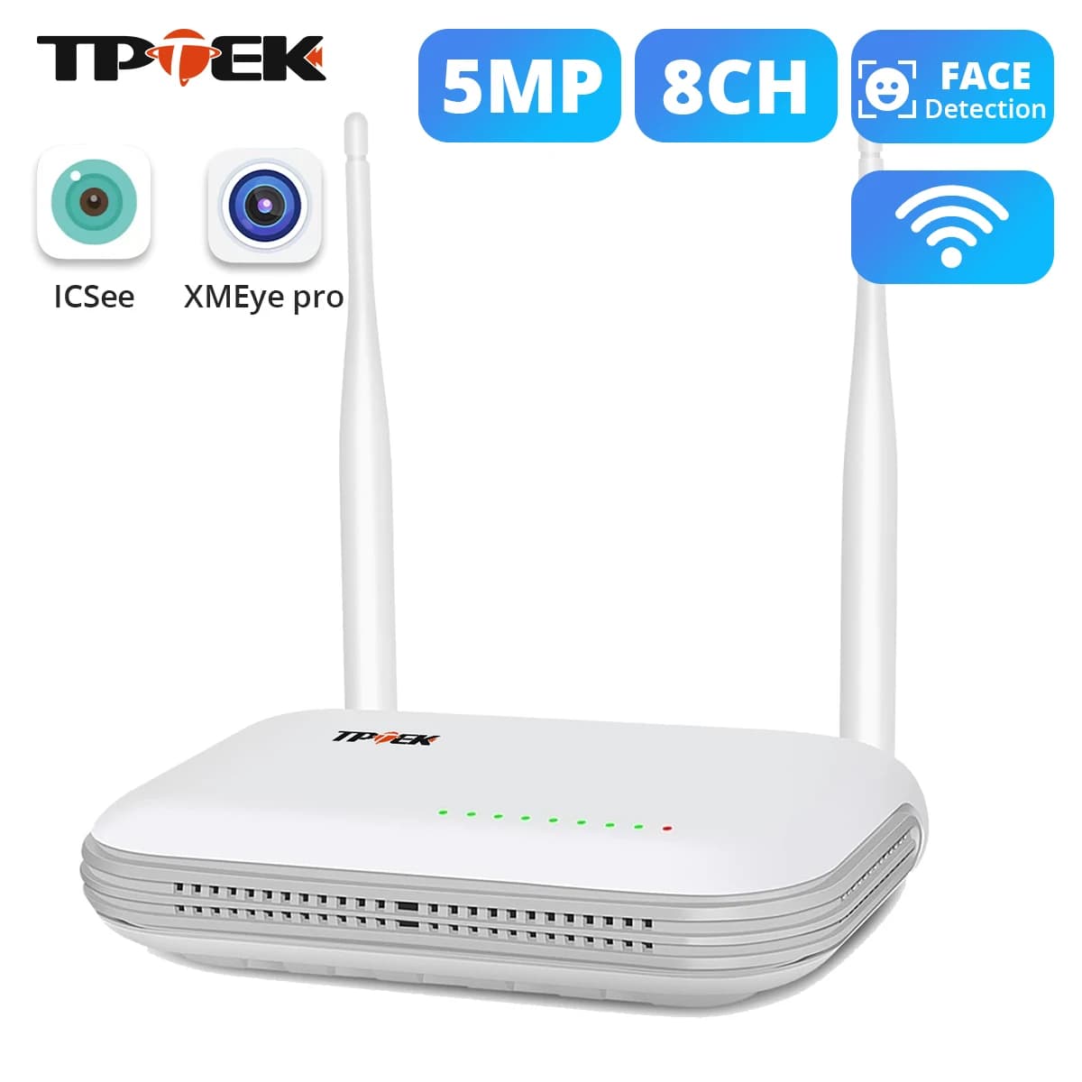 Mini WiFi NVR 8CH 3MP 4CH 5MP H.265 Wireless Network Recorder for 5MP WIFI Security Surveillance Camera Compatible Onvif