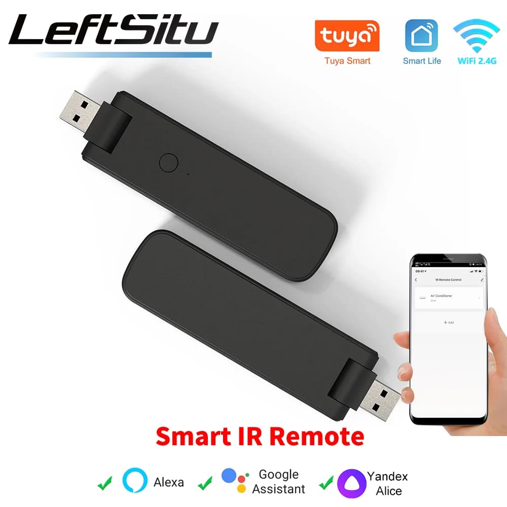 WiFi IR Tuya remote control for USB Smart Home power supply for AC TV air conditioner Works with Alexa Google Home Yandex Alice