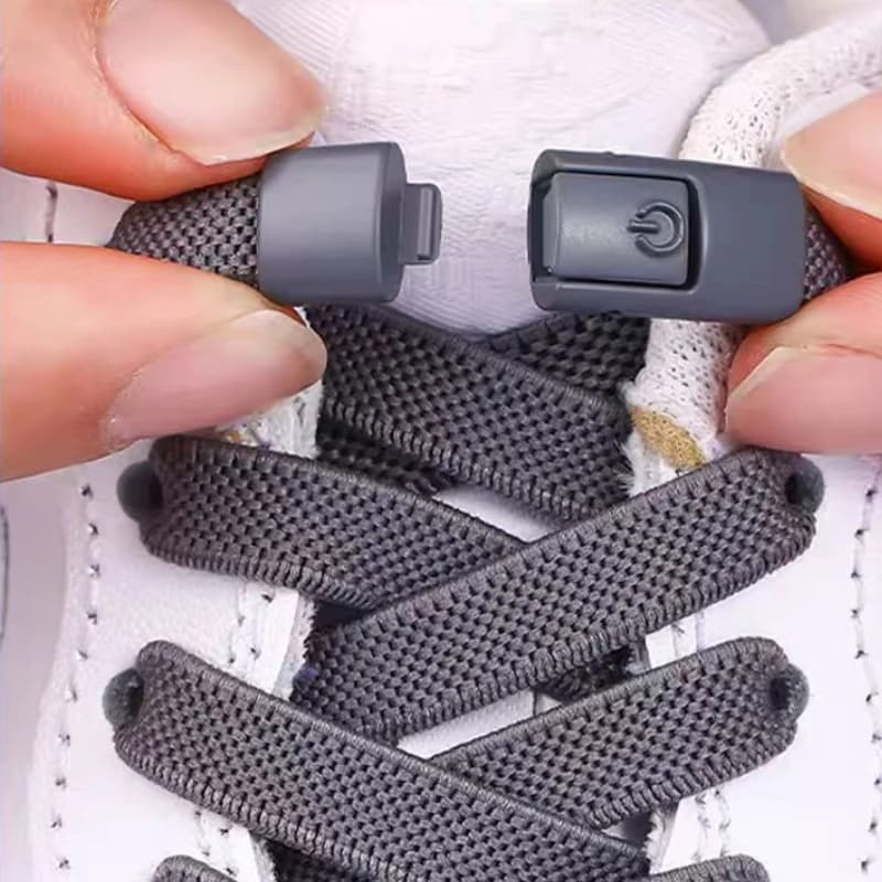 New No Laces Elastic Laces Without Wrap Laces for Shoes Presses Laces Sneaker Children Adult 8MM Attached Flat Laces for Shoes