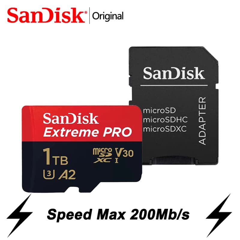 SanDisk Extreme PRO Micro SD Card 128GB 64GB 32GB 512GB 256G 400G Micro SD 1TB Flash Memory Card SD U3 4K V30 Microsd TF Card
