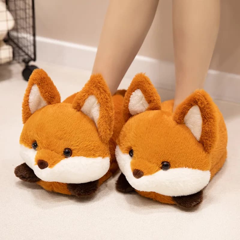 Pantofole Invernali in Peluche a Forma di Gatto, Orso, Panda, Volpe, Calde e Morbide per Interni, Comode per Donne e Ragazze