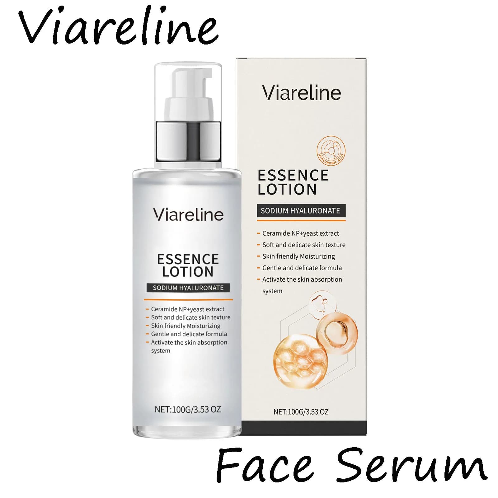 Moisturizing Face Serum Viareline Reduces Dryness Dissolves thin lines Improves cutting edge Strengthening of the skin barrier Siero Satin Face