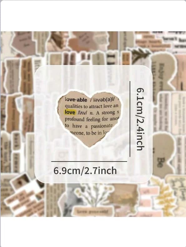 53pcs Vintage English Cartoon Stickers Set Waterproof Decorative Labels for Bottles Notebooks Laptops Suitcases Guitars Inspirat