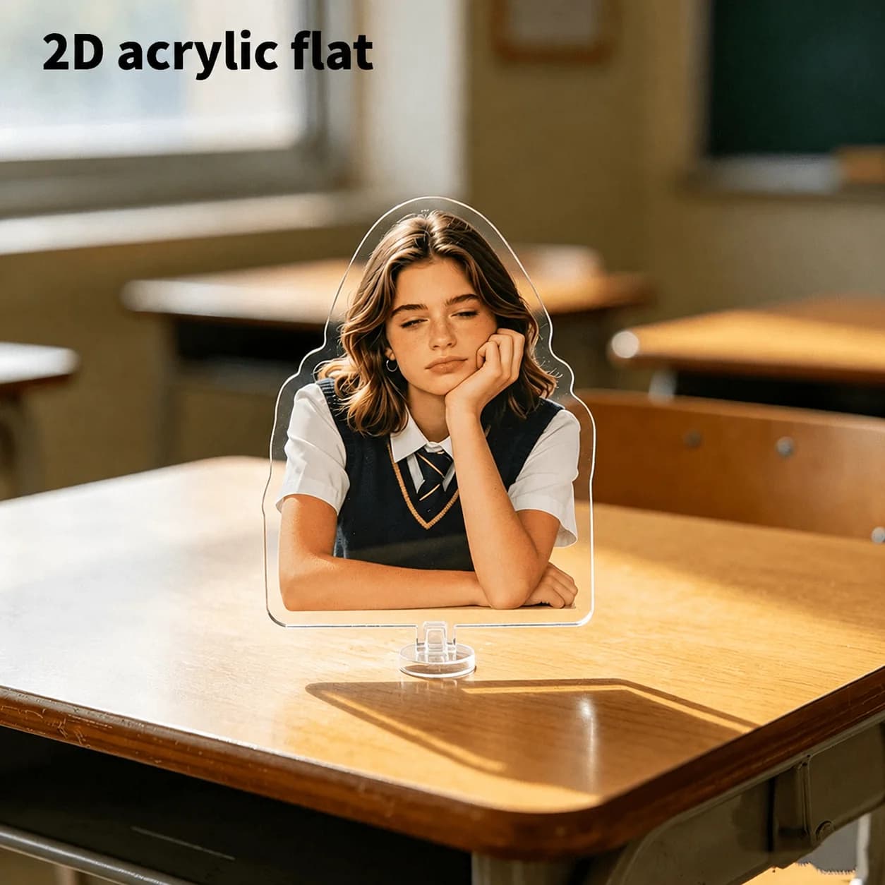 Customizable acrylic standee, 2D flat, real photo acrylic standee, desktop ornament, birthday gift for classmates and friends