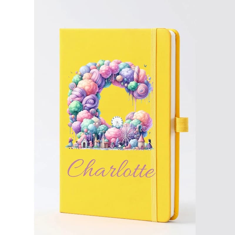 Dated Faux Leather Hardcover Journal, Custom Name & Textured Cover for Work, Travel and Meetings
