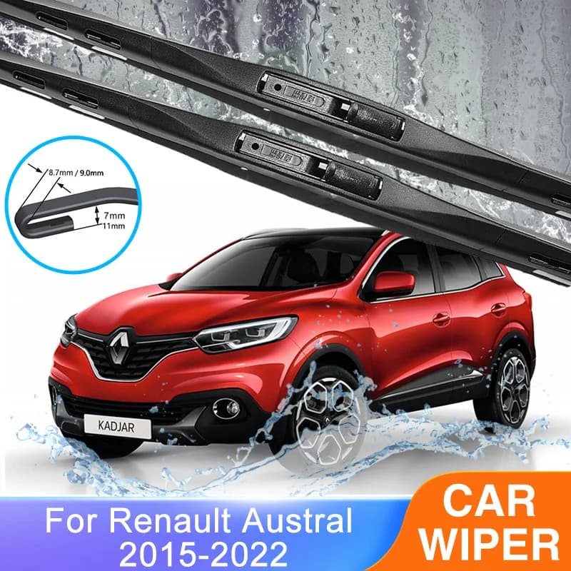 Per Renault Kadjar 2015 2016 2017 2018 2019 2020 2021 2022 spazzole tergicristallo anteriori posteriori spazzole per parabrezza per finestre pulizia gancio U J