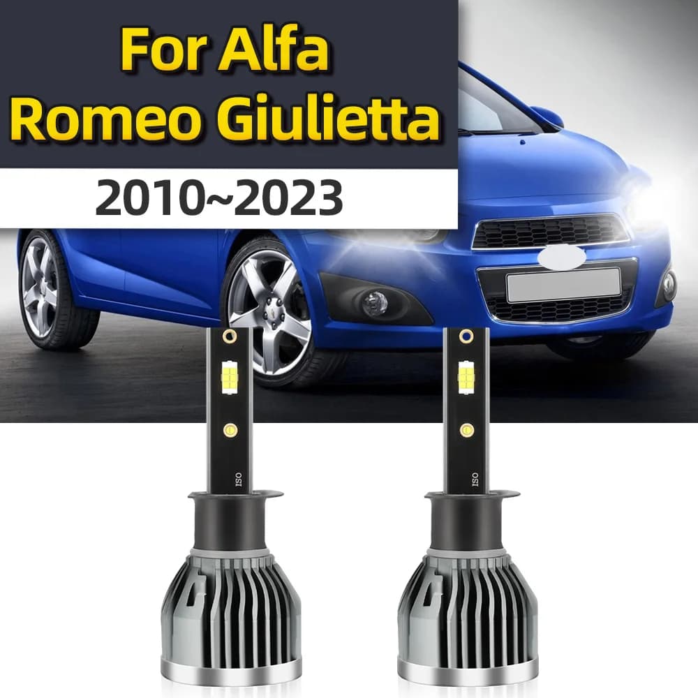 H1 Led lampadina fari Auto ad alta potenza Auto fendinebbia diodo Moto guida lampada da corsa 12V 120W per Alfa Romeo Giulietta 2010 ~ 2023