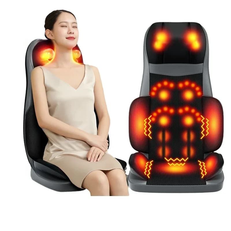 Jinkairui MINI Electric Massage Armchair with Heating Vibration Gift for Parents Massage cushion for female relatives