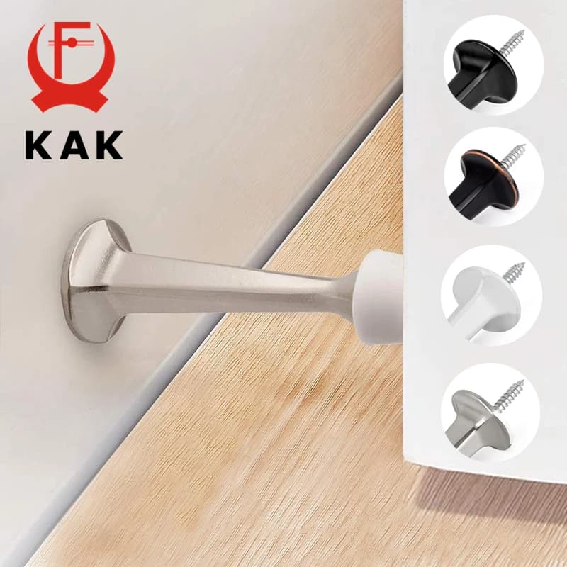 KAK tappo per porta in gomma protezione da parete fermaporta per impieghi gravosi in lega di zinco supporto per porta a parete Hardware per porta miglioramento della casa