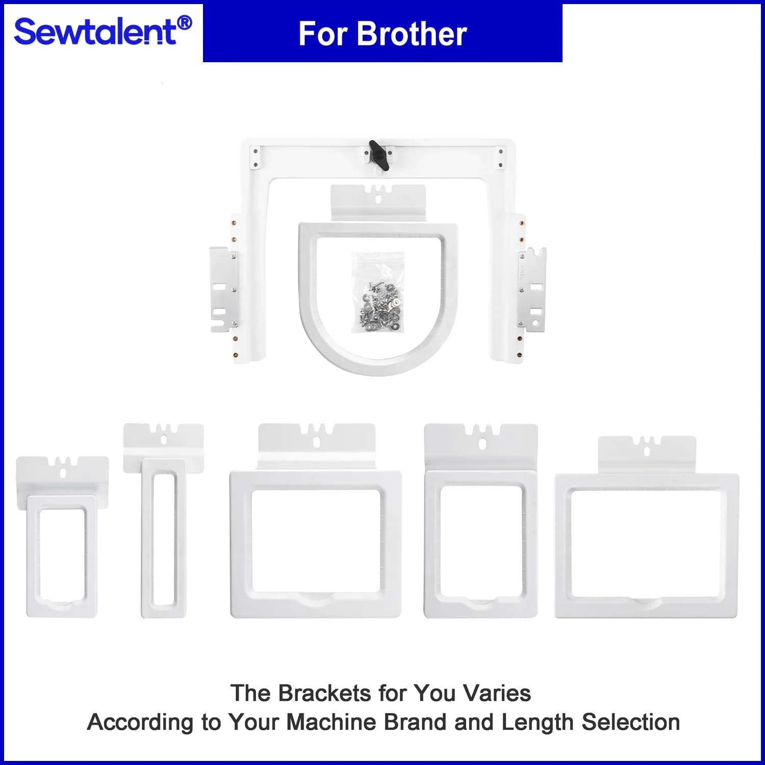 Brother PR1X PR620 PR650 PR655 PR670E PR680W PR1000E PR1050X PR1055X PR1060W con kit telaio rapido magnetico Mighty Hoop 6in1