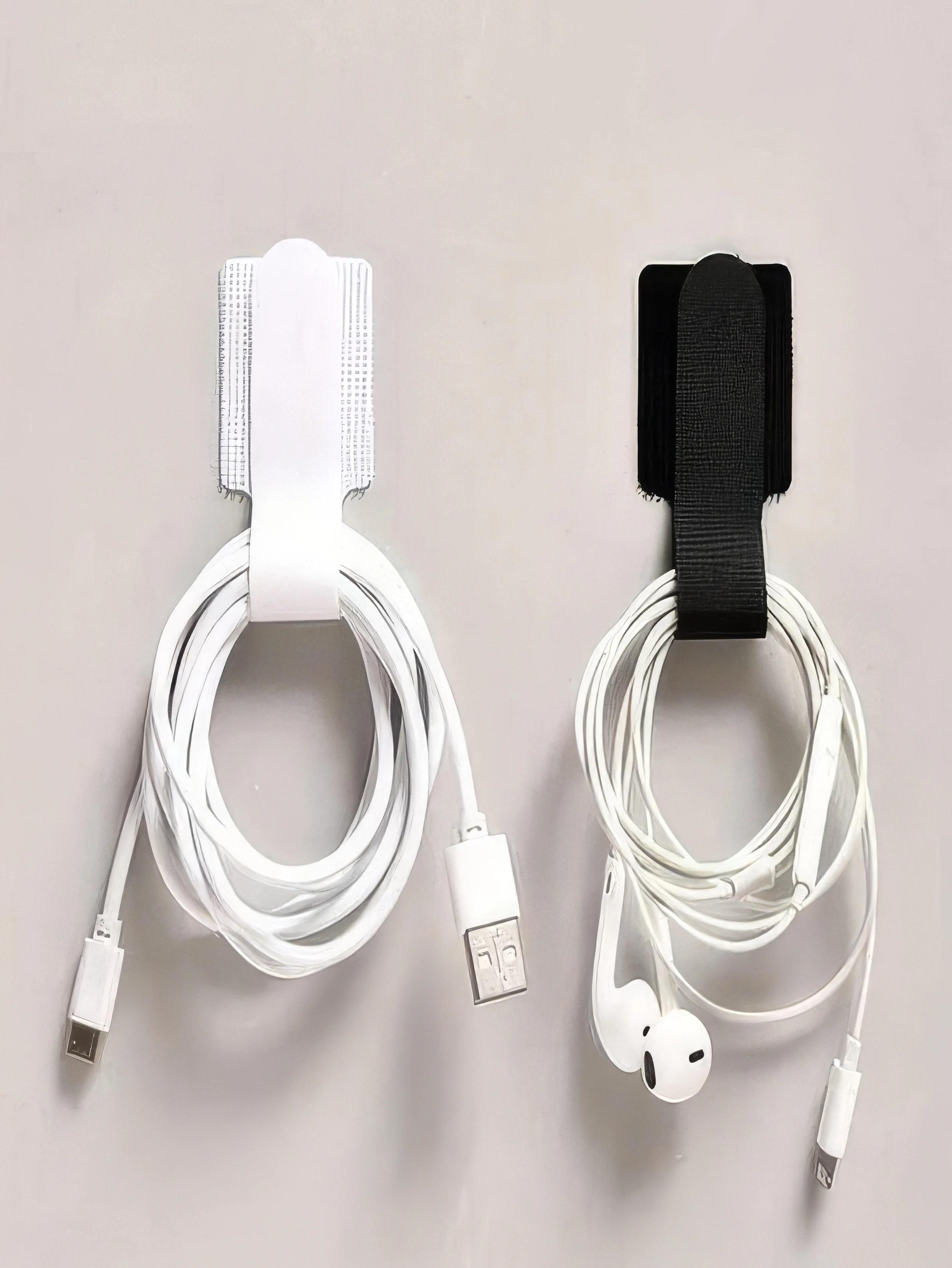 Cable bars 10/20/30, white/black, which do not damage equipment, self-adhesive tape easy to adjust, suitable for home/office use