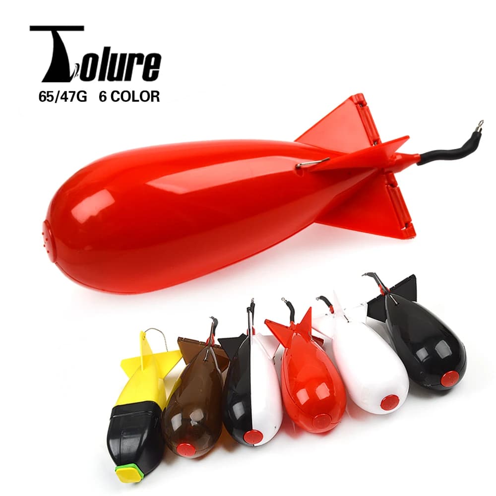 TOLU Fishing Rocket Feeder Grande Piccolo Spod Bomba Galleggiante Richiamo Esca Titolare 2 Dimensioni Pellet Razzi Alimentatori Posizione Gear Accessori