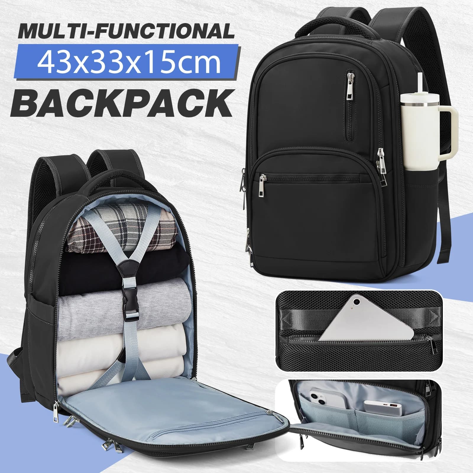 EasyJet Airlines Approved Bag, Travel Backpack for Women, Hiking Backpack,College Back-To-School Backpack, Weekend Overnight Bag