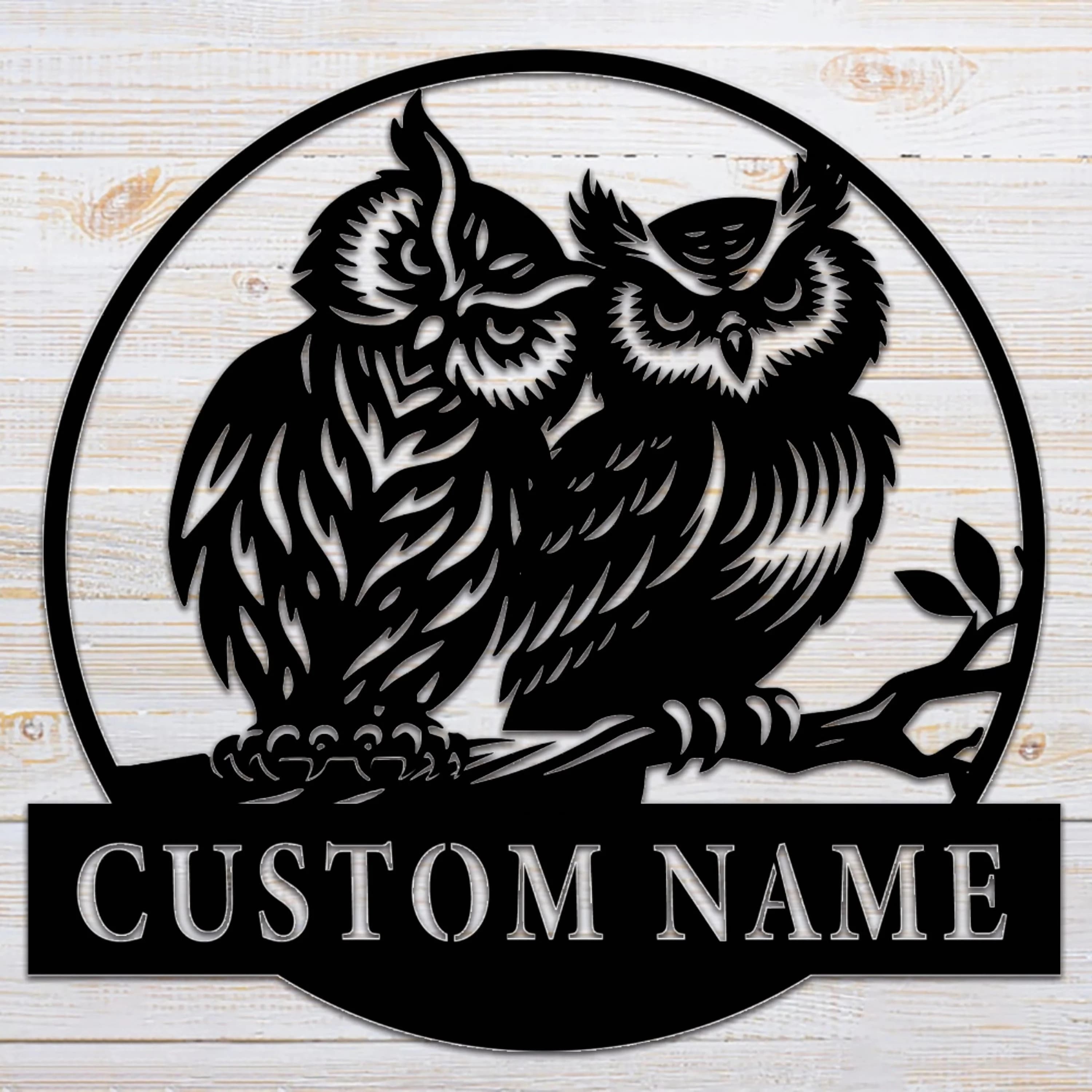 Metal Teaches Custom Guph Shape, Wall Art with Custom Surname, No Power Supply for Home Input, Outdoor Iron Decoration