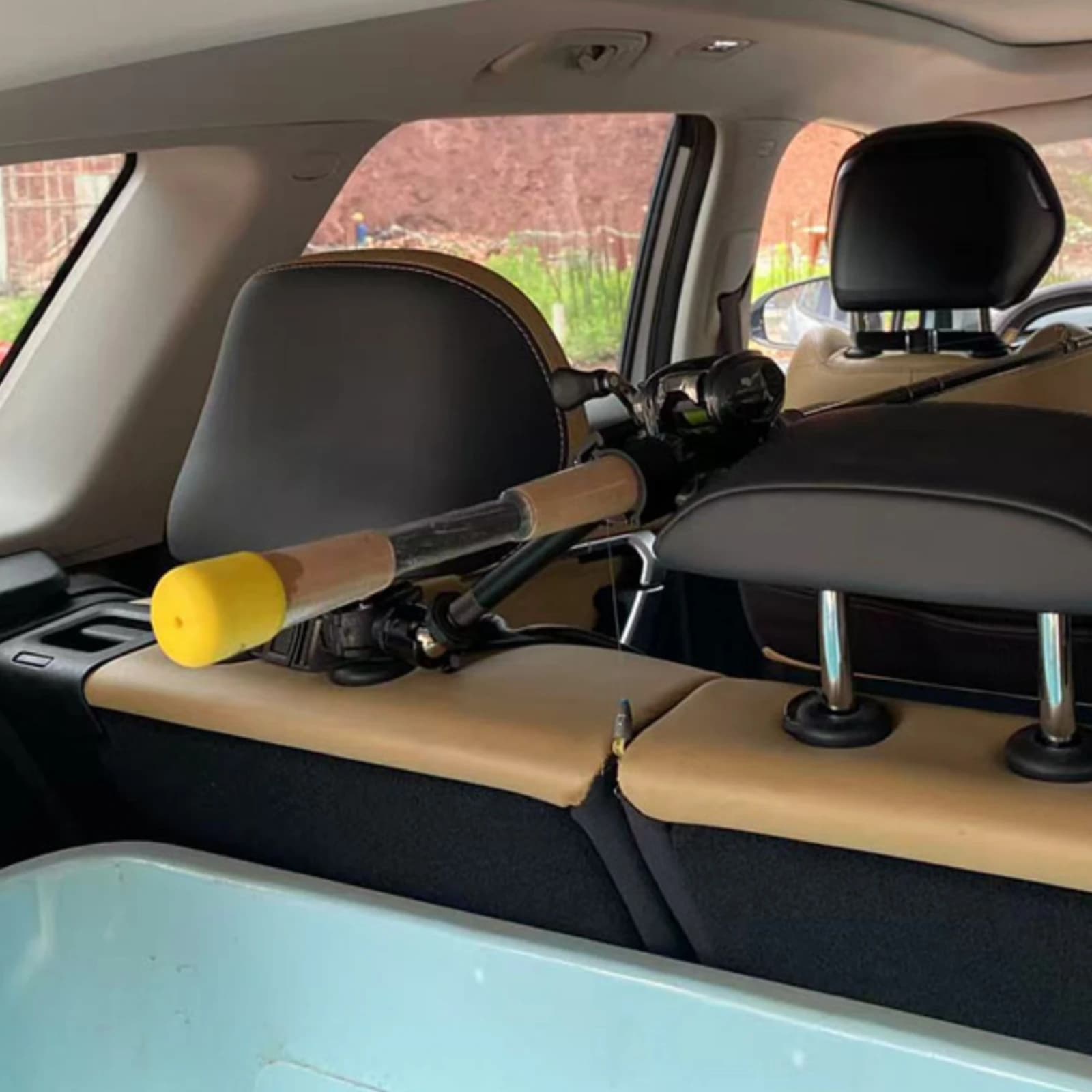 Adjustable 360-Degree Fishing Rod Holder Headrest Mount for Cars SUVs Trucks Vehicle Mount