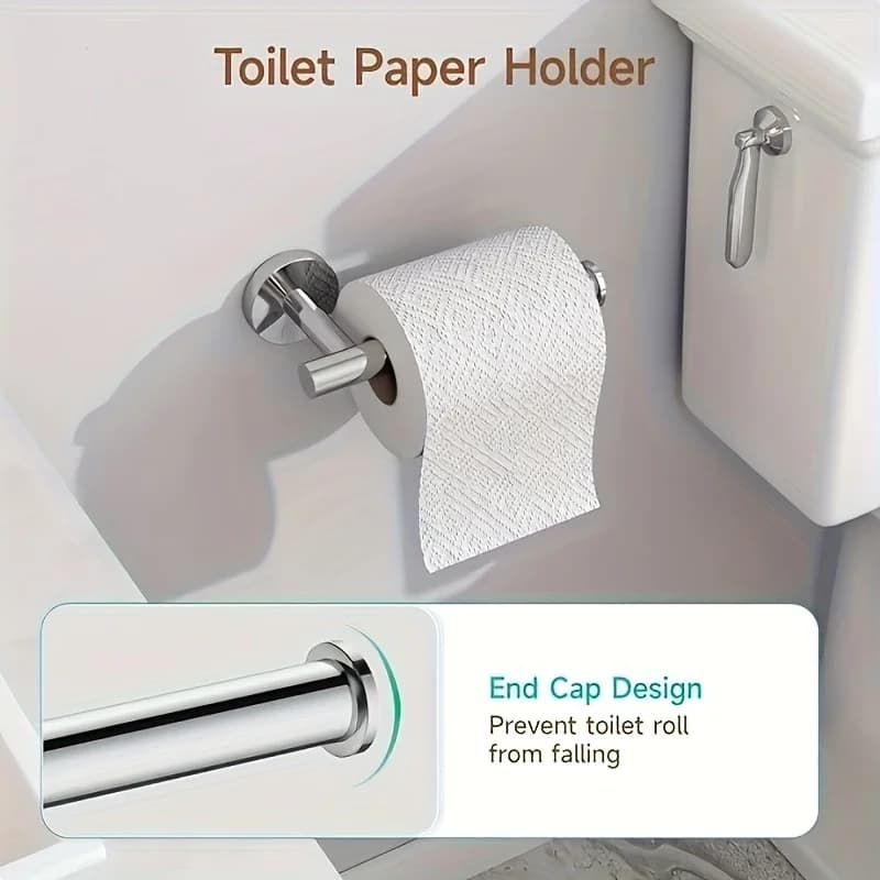 Organizzatore portarotolo di carta igienica Supporto per montaggio a parete Accessori Cucina Bagno Dispenser di asciugamani in tessuto inossidabile