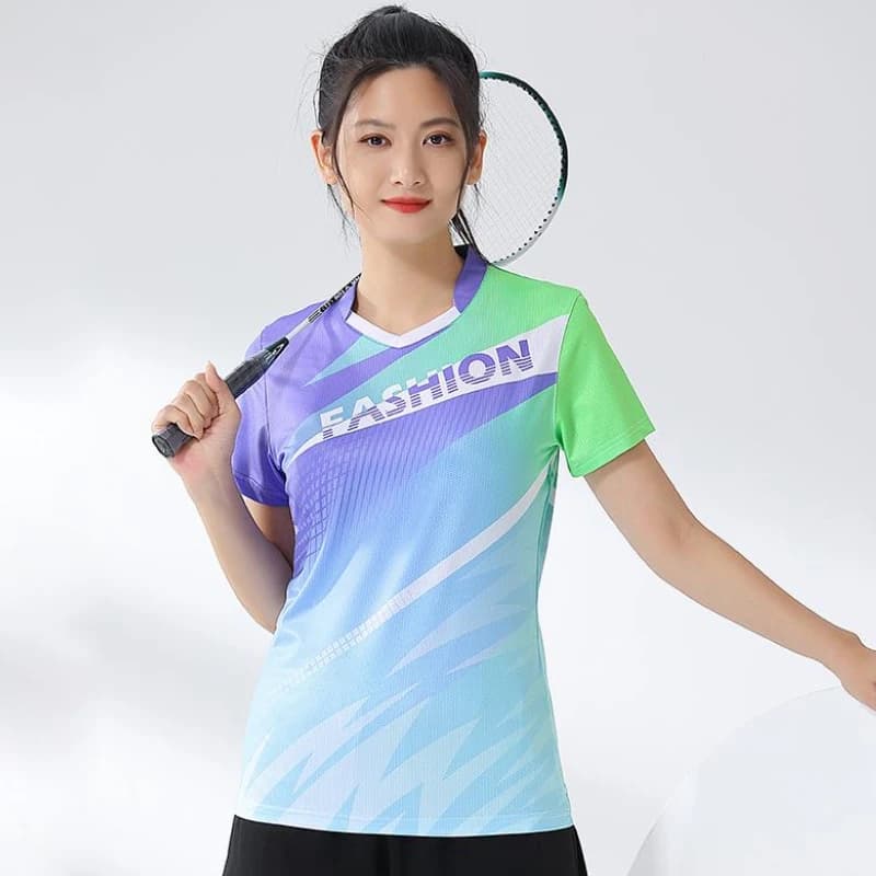 Women's Badminton Shirt Print Clothing Golf Quick Dry Girls Table Tennis Uniform Hot Sale Ping Pong Volleyball Jersey Clothes