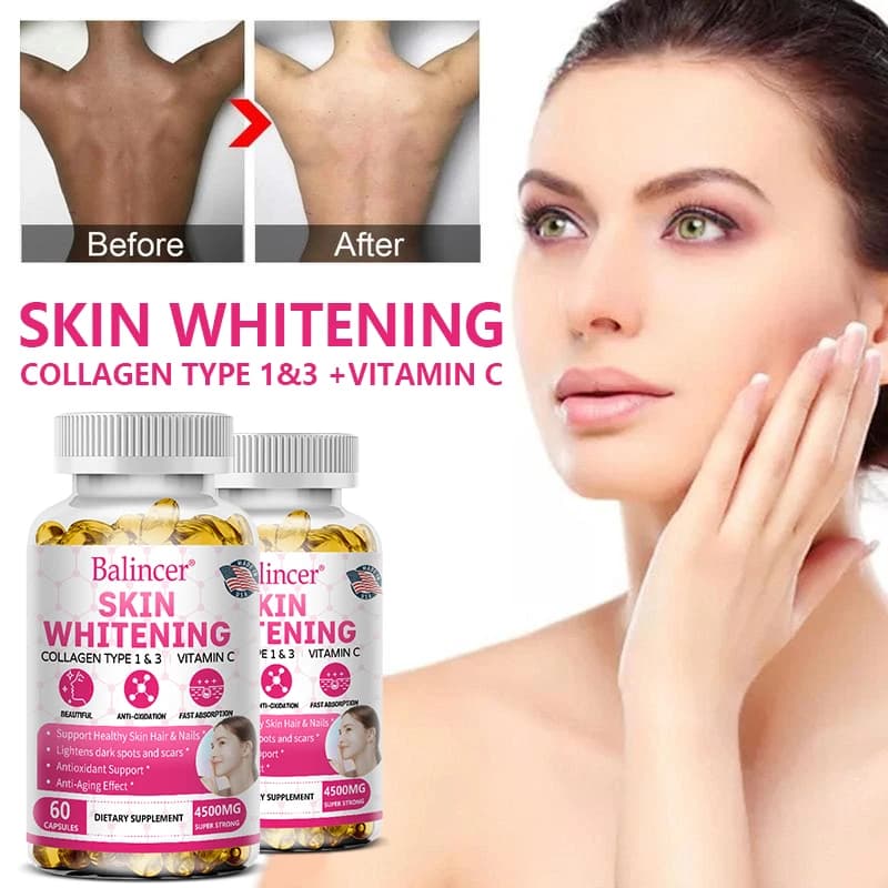Capsule di L-Glutatione e Collagene Idrolizzato con Biotina, Integratore Naturale Antiossidante per la Salute di Pelle, Capelli, Unghie e Articolazioni