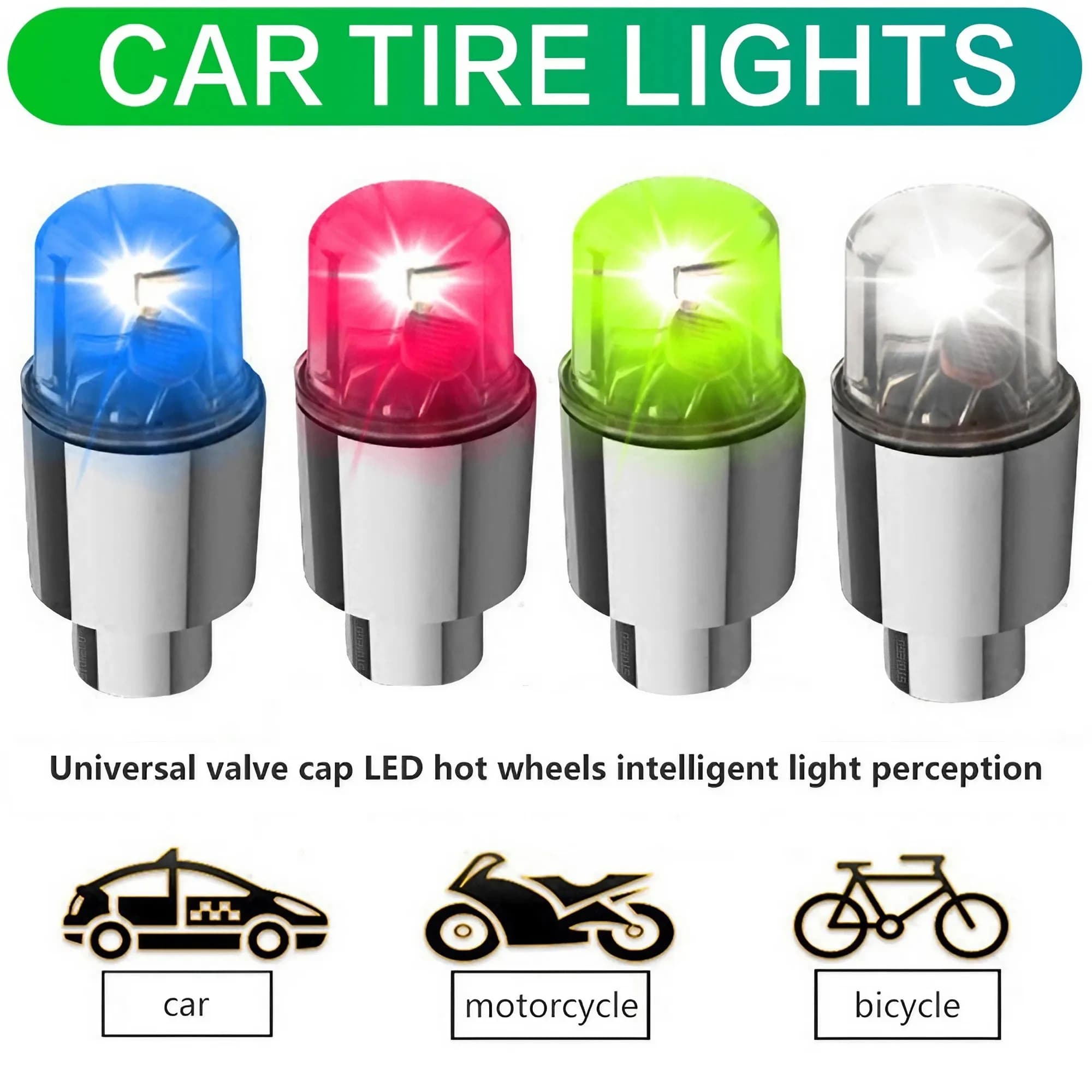 2 pezzi tappi colorati per valvole per pneumatici per Auto LED Auto moto ciclismo ruota lanterna raggi mozzo lampada per pneumatici tappi per ruote accessori per pneumatici Auto