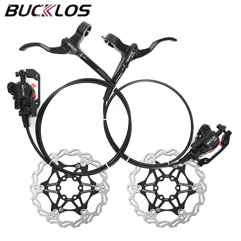 BUCKLOS Set freni idraulici per bici Set freni a disco per bicicletta da 160 mm Kit freno a disco idraulico per mountain bike da strada in lega di alluminio