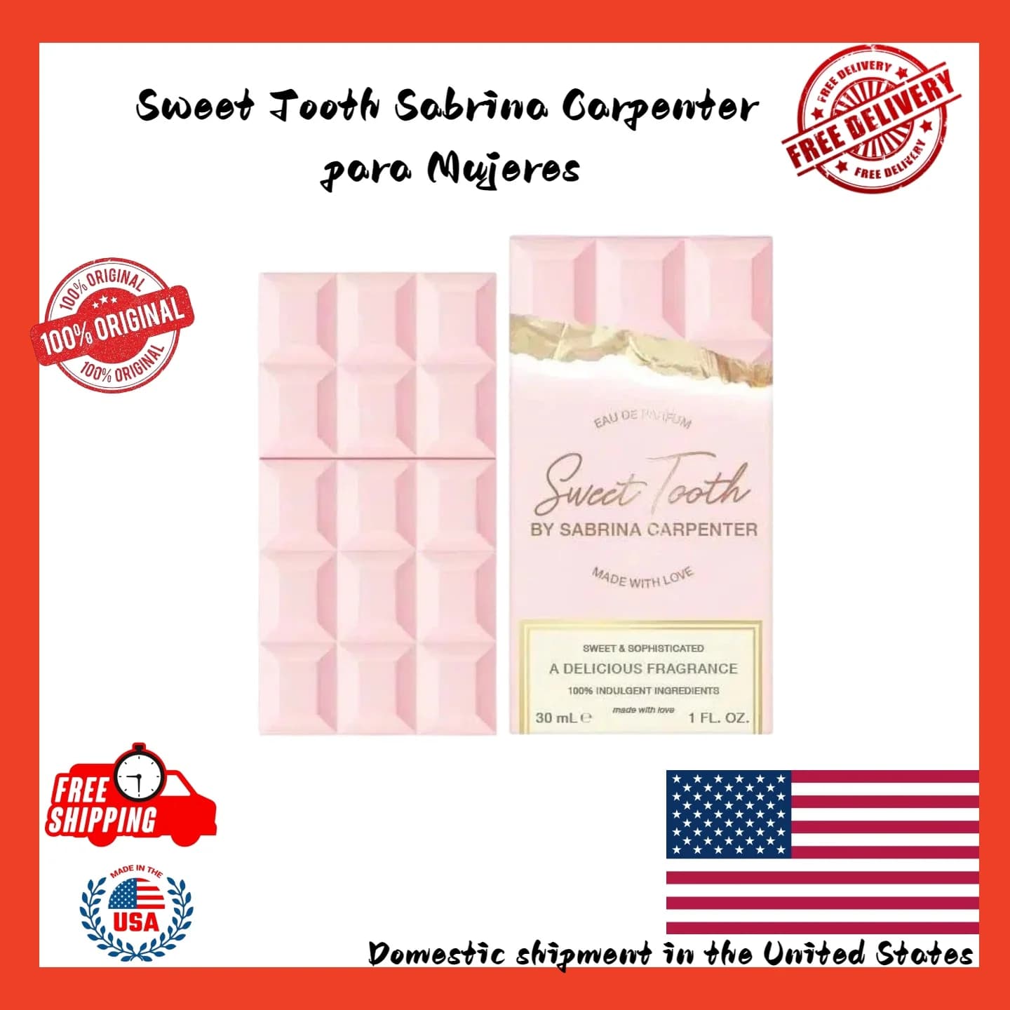 Sweet Tooth di Sabrina Carpenter 75ml Eau De Parfum Nuovo di Zecca Spedizione lo Stesso Giorno Regalo per Compleanno o San Valentino