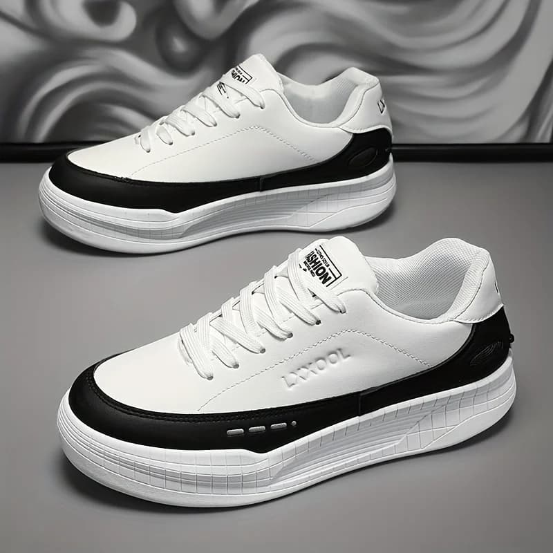 Nuove Sneakers Grigie da Uomo 2026 con Suola Spessa e Piattaforma, Scarpe Casual da Skate