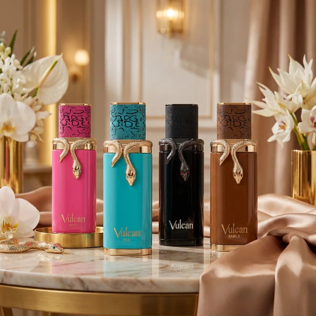 Profumo Vulcan Feu, Fragranza Araba del Medio Oriente Dubai, Vulcan Baie, Vulcan Sable, Profumo a Lunga Durata, Fresco ed Elegante, Fragranza Legnosa Floreale