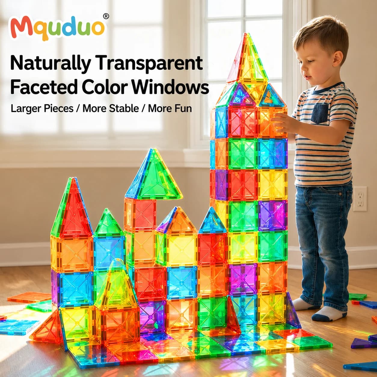 Magnetic Tiles Building Blocks Stress Relief Desk Toy Creative Geometric Magnet Construction Set for Office Home Decor STEM Toys