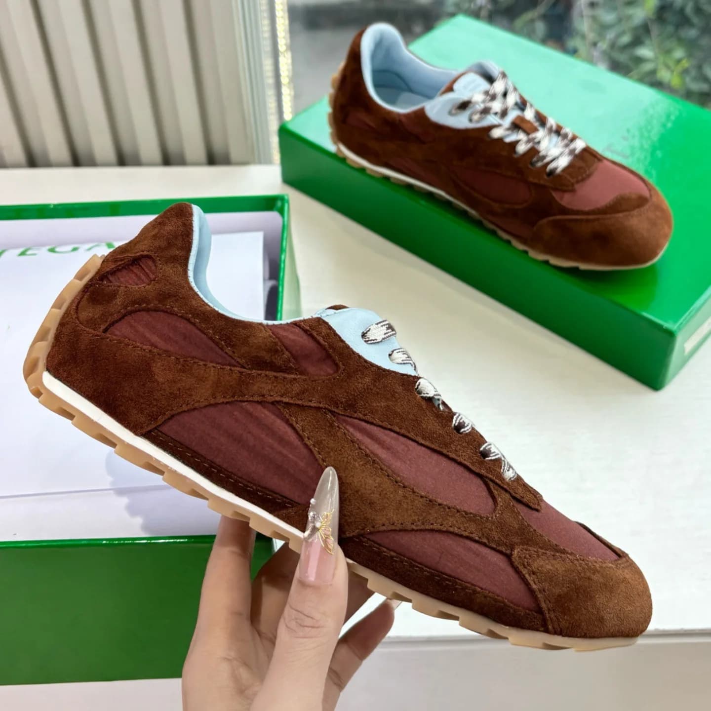 genuine leather german training sneakers women 2026 versatile flat mesh breathable soft sole casual agam sports shoes