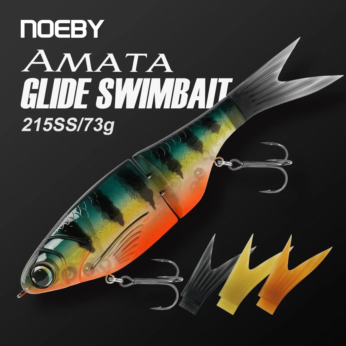 NOEBY AMATA Shad Glide Swimbait 215mm 73g Slow Sinking Jointed Swimbait Bass Pike Catfish Predator Lure
