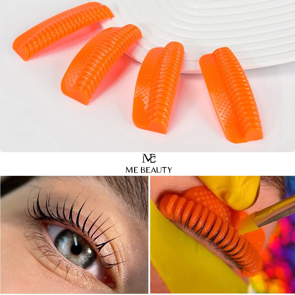 4 size 8 pieces rods for eyelash lifting, new skull for lifting eyelashes without glue bearings for lifting self-adhesive eyelashes, reusable soft eyelash folding