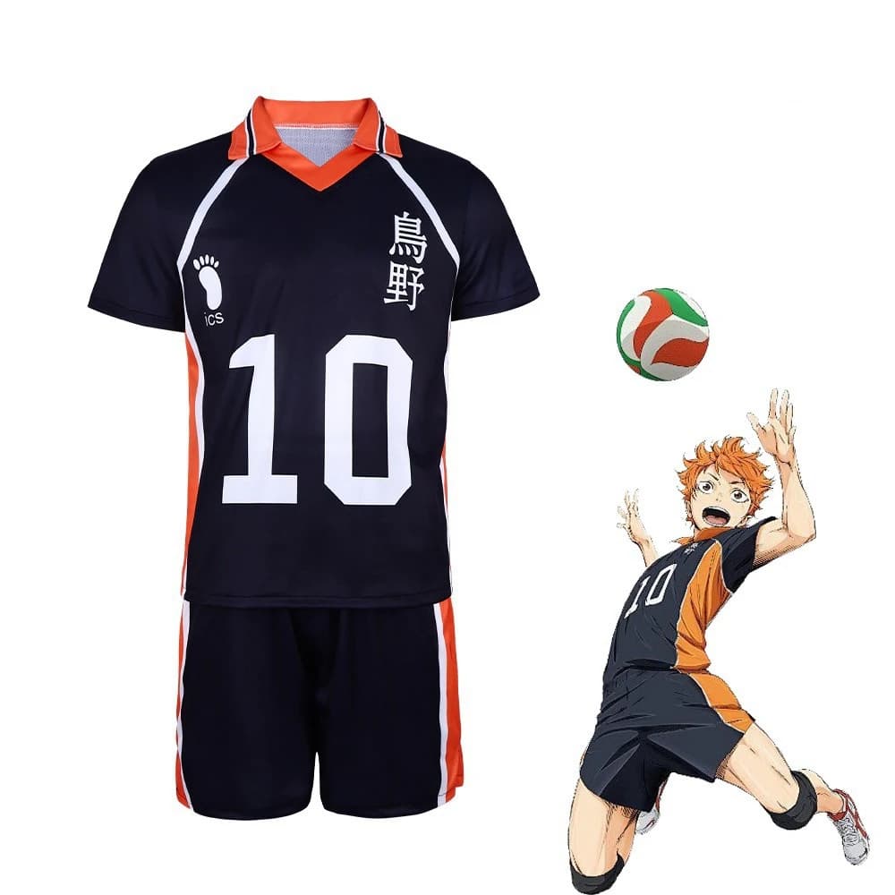 Haikyuu!! Hinata Shoyo Karasuno Volleyball Shirt Cosplay Costume Set Anime Sports Clothing Uniform 1-12 for Halloween party