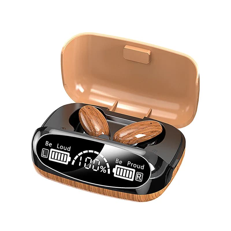 M35 TWS Wireless Headphones Bluetooth-5.2 Stereo Sports Headphones Waterproof IPX6 Headphone Charging Box with Microphone