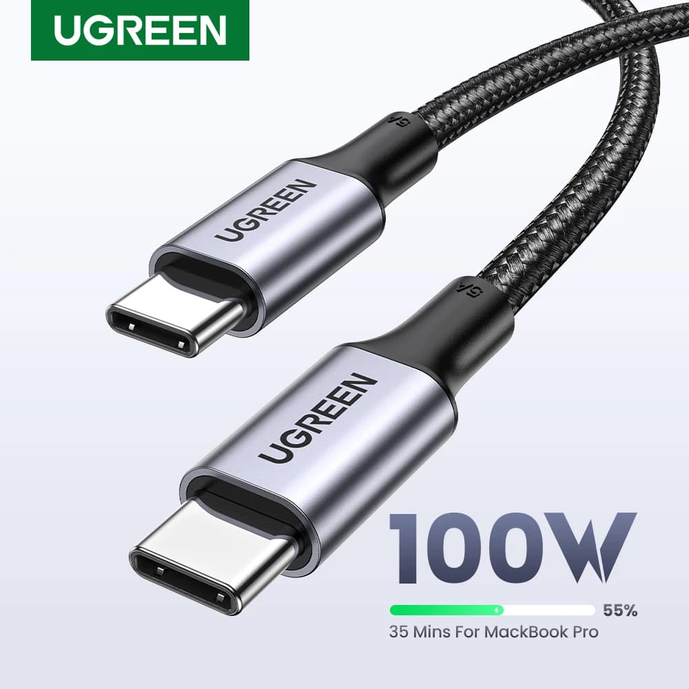 USB cable UGREEN PD100W USB C type C charging cable for Xiaomi Samsung MacBook iPad 5A mobile phone cable USB type C